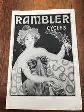 Poster bicicletta 1973! cicli rambler ed edoardo bianchi di milano