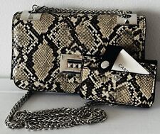 Borsa CARPISA piccola snake stampa coccodrillo NUOVA tracolla/corpo incrociato con porta carte