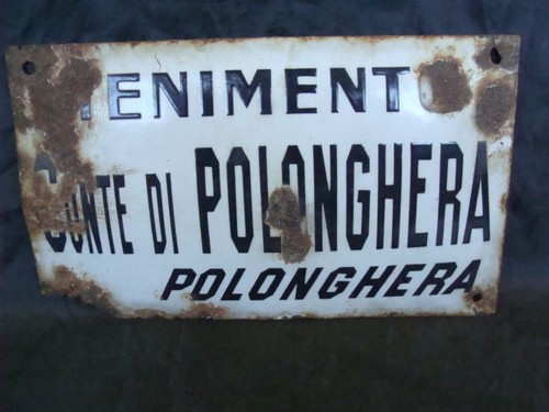 Insegna smaltata vintage