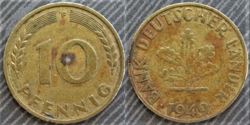 Germany pfennig 1949 f - #,