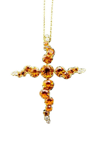 Collana con pendente oro - con, in