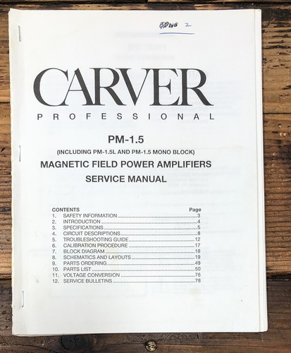 Carver pm1 1 5 - carver, pm-1.5