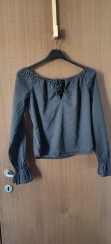 Blusa nera cotone united - nera, in