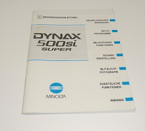 Minolta dynax 500si - dynax,