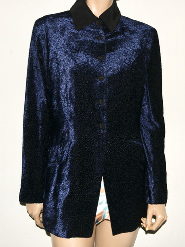 Romeo gigli giacca velluto - gigli, blu