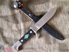 Coltello scout coltello da viaggio coltello vecchio BRD / DDR Scheide Herbertz