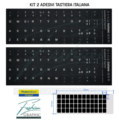 Adesivi per tastiera italiana - adesivi,