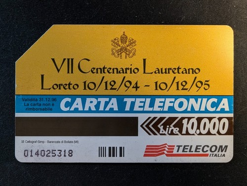 Scheda telefonica telecom vii - telecom,