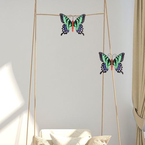 Iron art butterflies pendant - iron,