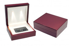 Set 2 Astucci Blister Diamanti Legno Laccato 16x14x6 Scatole Gioielli custodia