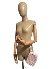 Borsa da polso vintage Christian Dior di John Galliano rosa monogramma