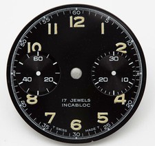 Quadrante black dial cadran esfera movement movimento Valjoux 23