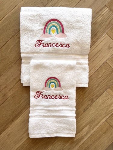 Set asciugamani bagno ricamati - bagno,