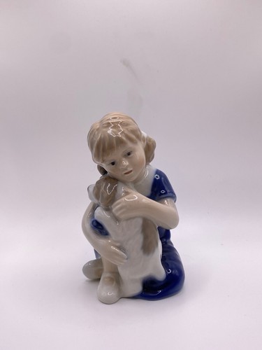 Statua bambina con cane royal - cane,