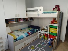Cameretta Letto a castello, armadio, scrivania - Roma Est