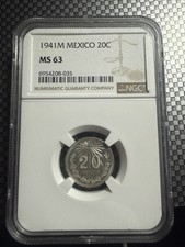 1941 M Mexico 20C NGC MS63