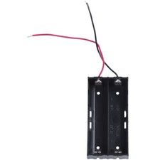 Custodia porta batteria in plastica 2 x 3,7 V 18650 nera J5O17865