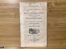 1820 Annual Report Of The British Charitable Society - With Subscriber List