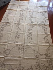 TOVAGLIA x 12  COMPLETA PURO LINO  RICAMO SFILATO SICILIANO PRIMI NOVECENTO