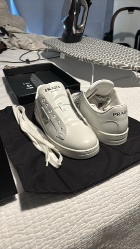 Sneakers prada pelle bianca - sneakers, in