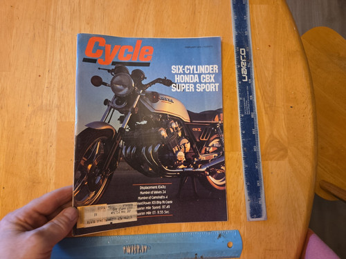 Cycle six cylinder honda cbx - -, six-cylinder