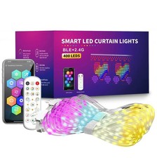 Tenda Luminosa LED Smart Bluetooth Luci Natalizie RGB con App e Musica Natale