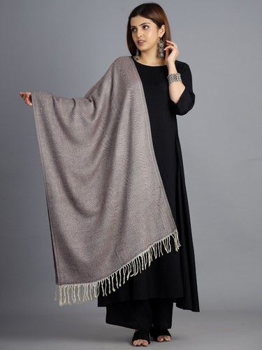 Stola lana viola - fatta, a