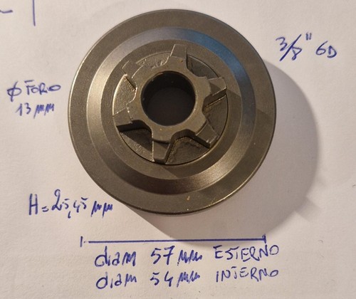 Pignone campana frizione - frizione, 3/8"