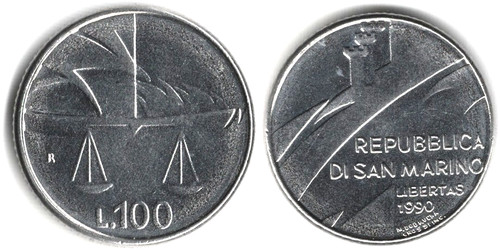San marino 100 lire 1990 - 100,