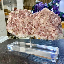 Grappolo di cristalli di quarzo di montagna argento rosso 11,5 libbre - da ammasso di sangue Shanxi