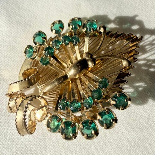 Spilla farfalla vintage verde