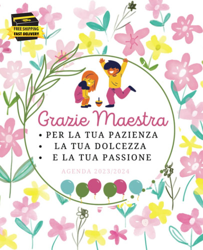 Grazie maestra agenda - maestra, 2023