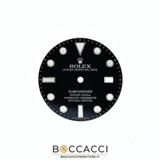 ROLEX (Nuovo) Quadrante Nero per Submariner Date ref. 116610 Chromalight Cali...