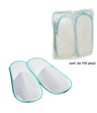 100 Pz Ciabatte Pantofole Ciabattine Tnt Monouso Modello Chiuso Estetista Spa