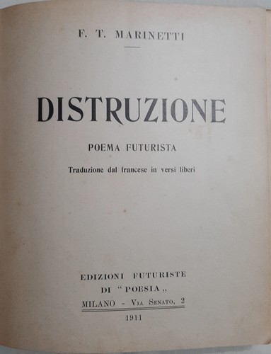 Distruzione poema futurista - ,