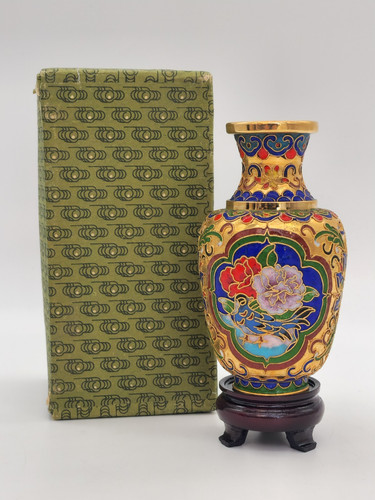 Vaso smaltato cloisonne cinese