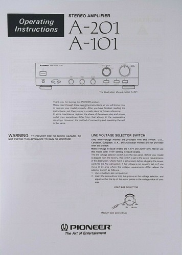 Pioneer 201 101 - a-201, a-101
