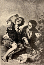 dipinto Bartolome Esteban Murillo xilografia originale rivista d'arte 1886