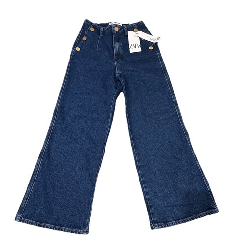 Jeans zara gamba larga crop - zara,