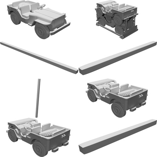 Carico jeep esercito usa - jeep, ww2