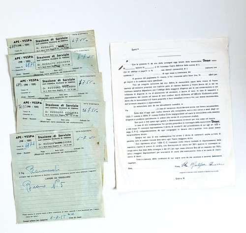 Documenti vespa 1955 - 1955, (6090)