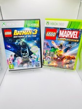 Lotto 2 Giochi LEGO Batman 3 + Marvel Super Heroes Xbox 360 | PAL ITA | Completi