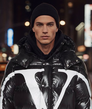 Giubbotto imbottito in pelle