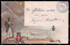 Reggimentali 85° Regg. Fanteria Fucilieri Brigata Verona ABRASA cartolina ZG6289