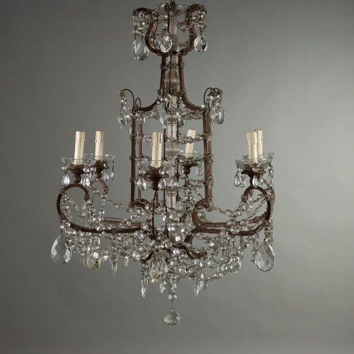 Lampadario antico metallo - lampadario,