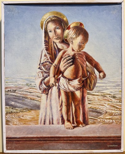 Dipinto olio tela cartone - olio, su