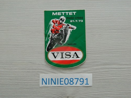 Mettet autocollant visa moto - visa,