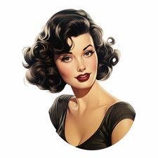 6 adesivi auto sticker pin up