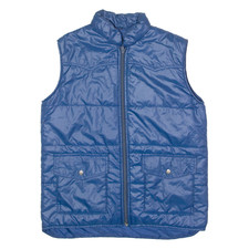 Gilet puffer uomo vintage blu