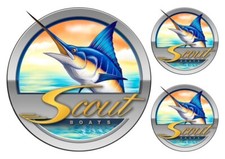 Adesivi di design Scout Boat